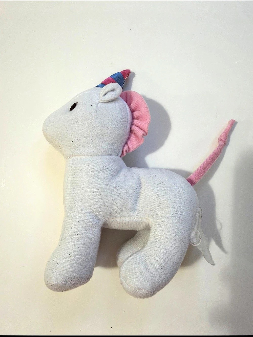 Unicorn Plush Toy in White & Pink